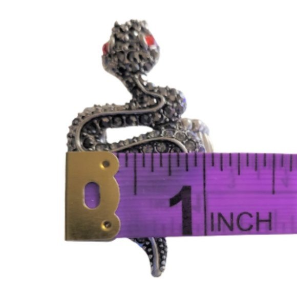 Large Snake Stretch Ring Statement Ring Animal Jewelry - Picture 8 of 12